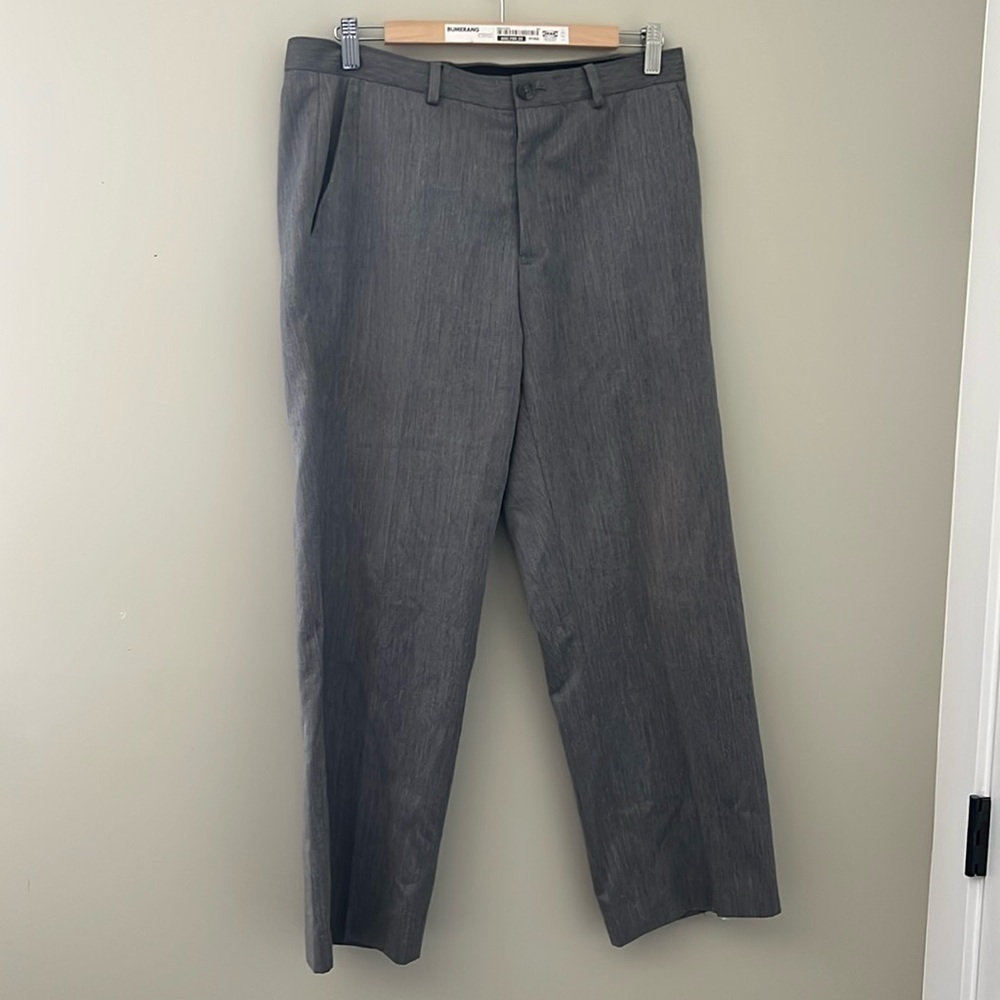 Calvin Klein CK Gray Dress Pants Men’s 32x32 Flat Front Trousers